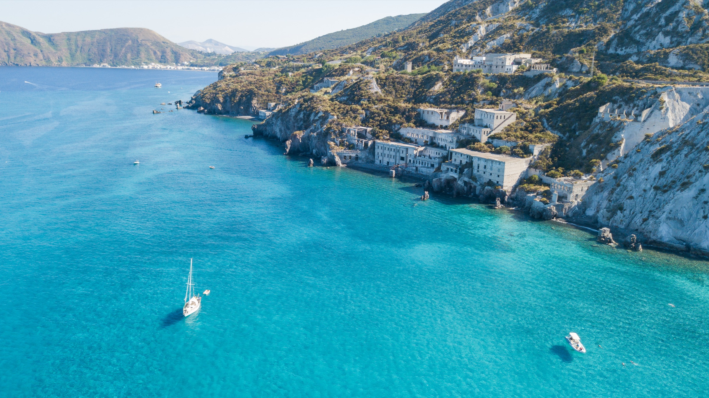 View over Lipari and the Tyrrhenian Sea